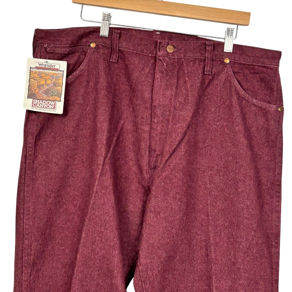 Wrangler Cowboy Cut Jeans Mens 40x30 Burgundy Made in USA 13MWZ New With Tags - Picture 2 of 9